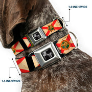 Dog Bone Seatbelt Buckle Collar - Florida Flags/Black