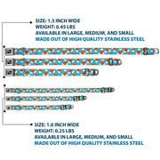 Dog Bone Seatbelt Buckle Collar - Fox Face Scattered Sky Blue