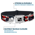 Load image into Gallery viewer, Dog Bone Seatbelt Buckle Collar - Flying Eagle/American Flag
