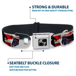 Dog Bone Seatbelt Buckle Collar - Flying Eagle/American Flag