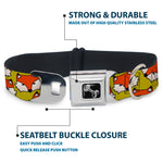 Dog Bone Seatbelt Buckle Collar - Fox Face Scattered Warm Olive2