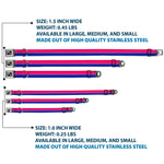 Dog Bone Seatbelt Buckle Collar - Flag Bisexual Pink/Purple/Blue