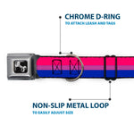 Dog Bone Seatbelt Buckle Collar - Flag Bisexual Pink/Purple/Blue