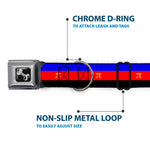 Dog Bone Seatbelt Buckle Collar - Flag Polyamorous Pi Symbol Blue/Red/Black/Yellow