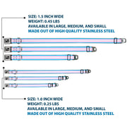 Dog Bone Seatbelt Buckle Collar - Flag Transgender Baby Blue/Baby Pink/White