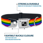 Dog Bone Seatbelt Buckle Collar - Flag Pride Rainbow
