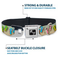 Load image into Gallery viewer, Dog Bone Seatbelt Buckle Collar - Flip Flops2 Aqua/Multi Color
