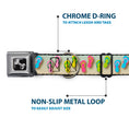 Load image into Gallery viewer, Dog Bone Seatbelt Buckle Collar - Flip Flops2 Aqua/Multi Color
