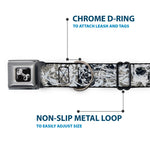Dog Bone Seatbelt Buckle Collar - Gothic 1