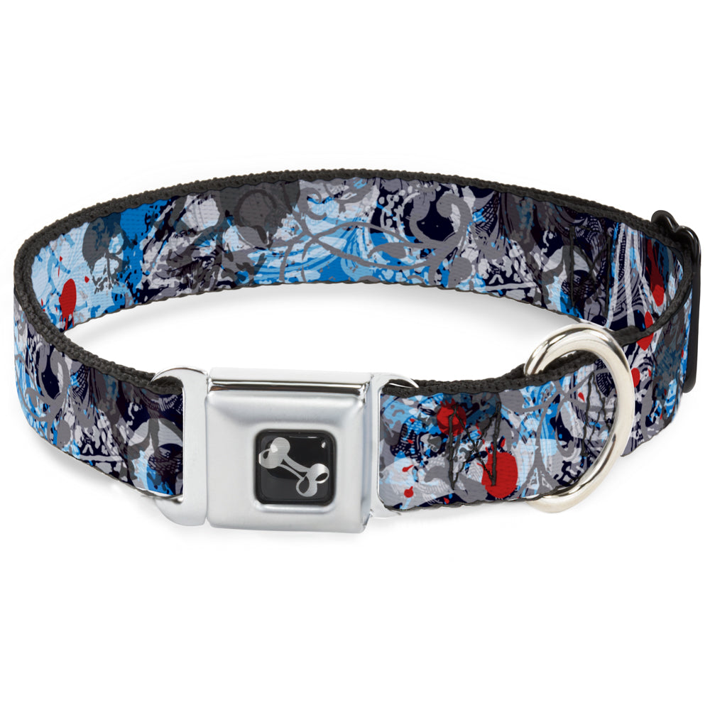 Dog Bone Seatbelt Buckle Collar - Gothic 2