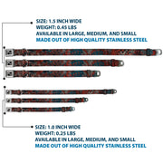 Dog Bone Seatbelt Buckle Collar - Gothic 4