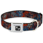 Dog Bone Seatbelt Buckle Collar - Gothic 4