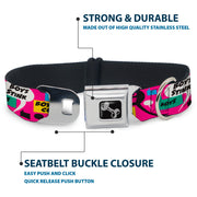Dog Bone Seatbelt Buckle Collar - Girls Rule Bubbles
