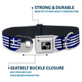 Load image into Gallery viewer, Dog Bone Seatbelt Buckle Collar - Greece Flags
