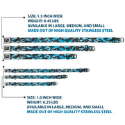 Dog Bone Seatbelt Buckle Collar - Grunge Bricks Blue