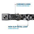 Load image into Gallery viewer, Dog Bone Seatbelt Buckle Collar - Grunge Chaos Black/White
