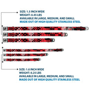 Dog Bone Seatbelt Buckle Collar - Grunge Chaos Red