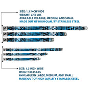 Dog Bone Seatbelt Buckle Collar - Grunge Gears Blue