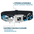 Load image into Gallery viewer, Dog Bone Seatbelt Buckle Collar - Grunge Gears Blue

