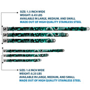 Dog Bone Seatbelt Buckle Collar - Grunge Gears Green