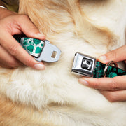 Dog Bone Seatbelt Buckle Collar - Grunge Gears Green