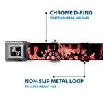 Dog Bone Seatbelt Buckle Collar - Grunge Gears Orange