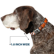 Dog Bone Seatbelt Buckle Collar - Grunge Tread Orange