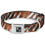 Dog Bone Seatbelt Buckle Collar - Grunge Tread Orange