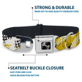 Load image into Gallery viewer, Dog Bone Seatbelt Buckle Collar - Grunge Tread Yellow
