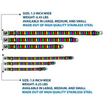 Dog Bone Seatbelt Buckle Collar - Gummy Bears Black/Multi Color