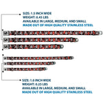 Dog Bone Seatbelt Buckle Collar - Girlie Skull Black/Red
