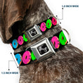 Load image into Gallery viewer, Dog Bone Seatbelt Buckle Collar - Glaze Donut Expressions Black
