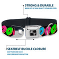 Load image into Gallery viewer, Dog Bone Seatbelt Buckle Collar - Glaze Donut Expressions Black
