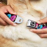 Dog Bone Seatbelt Buckle Collar - Glaze Donut Expressions Black