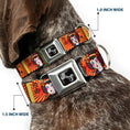 Load image into Gallery viewer, Dog Bone Seatbelt Buckle Collar - Geisha Distressed Repeat
