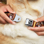 Dog Bone Seatbelt Buckle Collar - Geisha Distressed Repeat