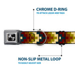 Dog Bone Seatbelt Buckle Collar - Geometric4 Tan/Blue/Wine/Brown/Olive