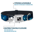 Load image into Gallery viewer, Dog Bone Seatbelt Buckle Collar - Galaxy Blues/Blues
