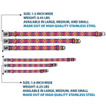 Dog Bone Seatbelt Buckle Collar - Geometric1 Burgundy/Pink/Tan/Yellow/Baby Blue