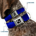 Load image into Gallery viewer, Dog Bone Seatbelt Buckle Collar - Galaxy Arch Blues/White
