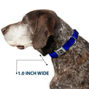 Dog Bone Seatbelt Buckle Collar - Galaxy Arch Blues/White