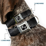 Dog Bone Seatbelt Buckle Collar - Galaxy Arch Black/Gray/White