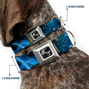 Dog Bone Seatbelt Buckle Collar - Galaxy Swirl/Shining Stars