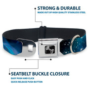 Dog Bone Seatbelt Buckle Collar - Galaxy Swirl/Shining Stars