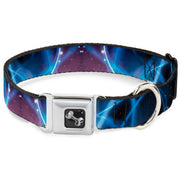 Dog Bone Seatbelt Buckle Collar - Galaxy Swirl/Shining Stars