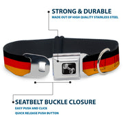Dog Bone Seatbelt Buckle Collar - Germany Flag Weathered