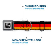 Dog Bone Seatbelt Buckle Collar - Germany Flag Weathered