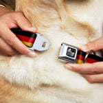 Dog Bone Seatbelt Buckle Collar - Germany Flag Weathered