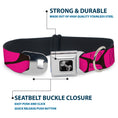 Load image into Gallery viewer, Dog Bone Seatbelt Buckle Collar - Giraffe Spots Black/Fuchsia
