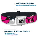 Dog Bone Seatbelt Buckle Collar - Giraffe Spots Black/Fuchsia